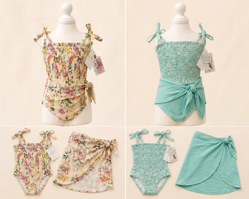 Jessica Simpson Girls Size 6 NWT 2 Swimsuit Cover Up Sets UPF 50 Beach Bundle